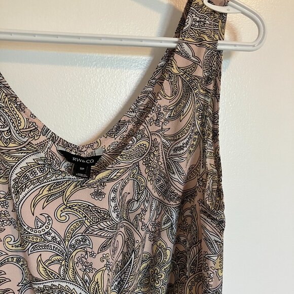 RW&CO. Sleeveless Jumpsuit Wide Legs Flowy Size Small - Picture 2 of 9